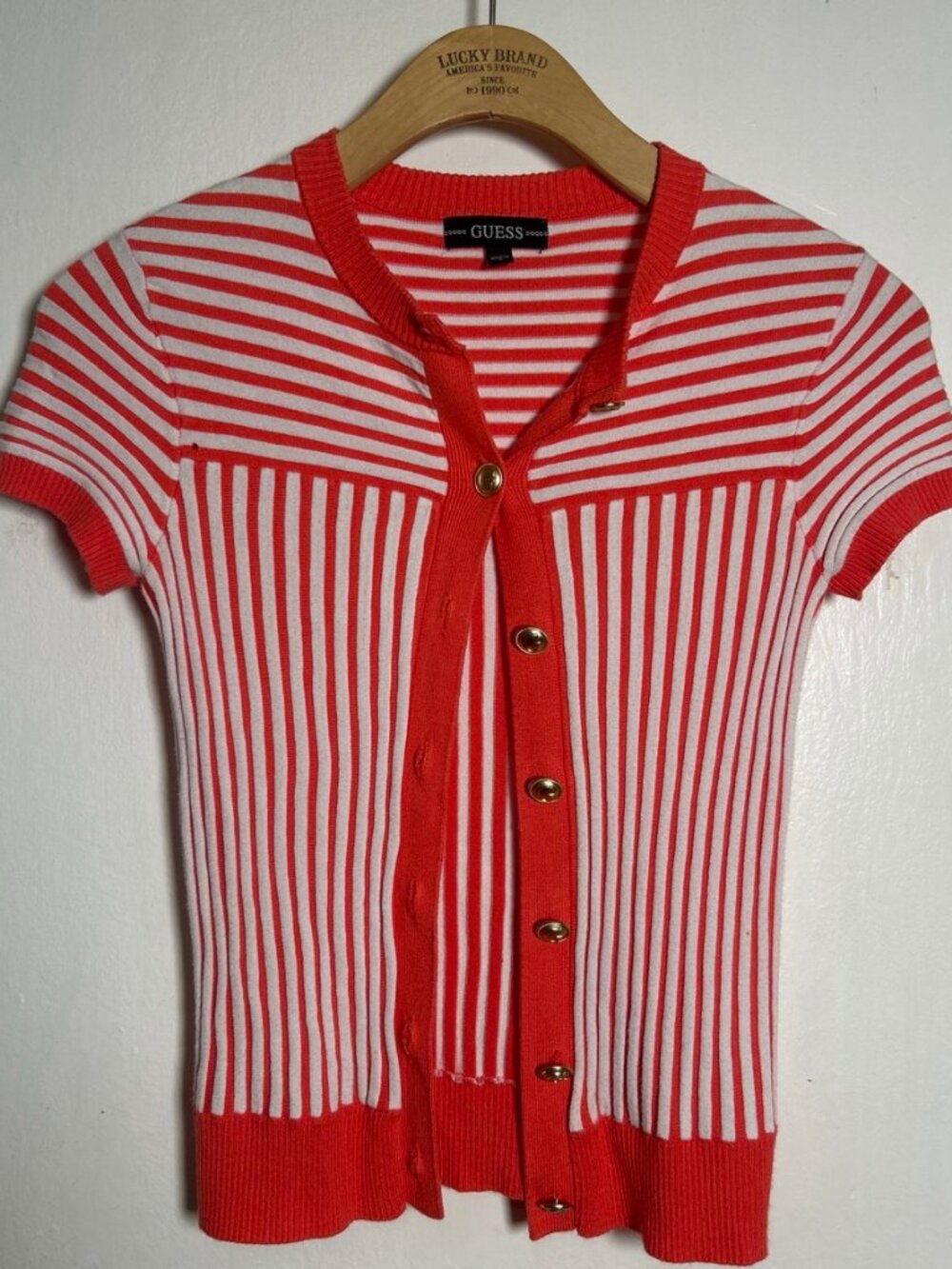 Super cute guess baby tee button up sweater